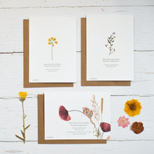 Load image into Gallery viewer, Cottage Garden - Set of three Recycled Greetings cards