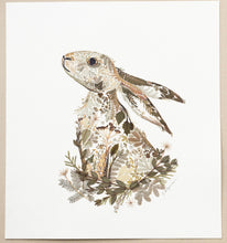 Load image into Gallery viewer, Original Pressed Plant Artwork -  Winter Hare