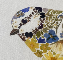 Load image into Gallery viewer, Original Pressed Plant Artwork - 'Blue-tit'