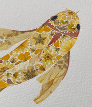 Load image into Gallery viewer, Original Pressed Plant Artwork - 'Yellow Koi'