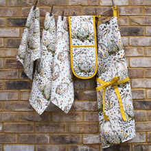 Load image into Gallery viewer, Wildflower Hare & Hedgehog Tea Towels Set