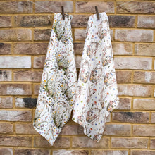Load image into Gallery viewer, Wildflower Hare & Hedgehog Tea Towels Set