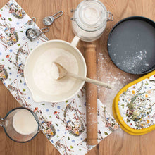 Load image into Gallery viewer, Wildflower Hare & Hedgehog Tea Towels Set