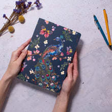 Load image into Gallery viewer, Floral Peacock Notebook