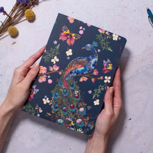 Load image into Gallery viewer, Floral Peacock A5 Notebook