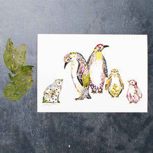 Load image into Gallery viewer, Penguins Giclée Print - 5" x 7"