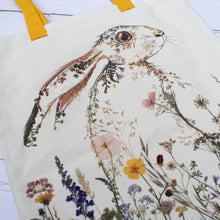 Load image into Gallery viewer, Wildflower Hare Organic Cotton Tote Bag