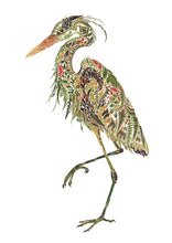 Load image into Gallery viewer, Fern Heron Giclée Print - A4