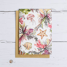 Load image into Gallery viewer, Ocean Bloom - Set of three Recycled Greetings cards