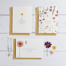 Load image into Gallery viewer, English Meadow - Set of three Recycled Greetings cards