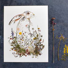 Load image into Gallery viewer, Wildflower Hare Giclée Print - 11"x14"