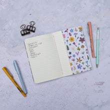 Load image into Gallery viewer, Flower Meadow Stitched Small Notebook