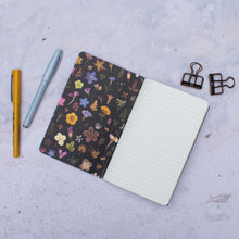 Load image into Gallery viewer, Three Bumblebees Stitched Small Notebook