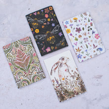 Load image into Gallery viewer, Wildflower Hare Stitched Small Notebook