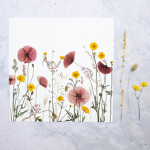 Load image into Gallery viewer, Mice and Poppies Giclée Print - 12" x 12"