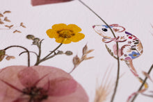Load image into Gallery viewer, Mice and Poppies Giclée Print - 12" x 12"