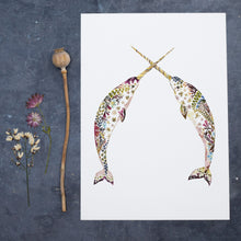 Load image into Gallery viewer, Narwals Giclée Print - A4
