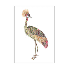 Load image into Gallery viewer, Fern Crested Crane Giclée Print - A3