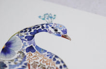 Load image into Gallery viewer, Floral Peacock Giclée Print - A3/A4