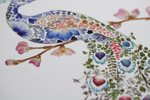 Load image into Gallery viewer, Floral Peacock Giclée Print - A3/A4