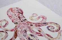 Load image into Gallery viewer, Octopus Seaweed Giclée Print - 12" x 12"
