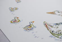 Load image into Gallery viewer, Duck & Ducklings Giclée Print - 11"x14"