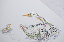 Load image into Gallery viewer, Duck & Ducklings Giclée Print - 11"x14"