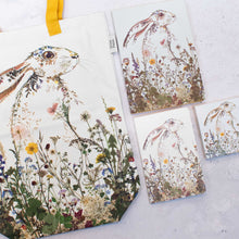 Load image into Gallery viewer, Wildflower Hare Stitched Small Notebook
