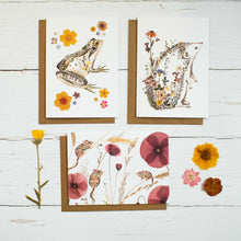 Load image into Gallery viewer, Cottage Garden - Set of three Recycled Greetings cards

