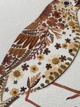 Load image into Gallery viewer, Original Pressed Plant Artwork -  'Mistle Thrush'
