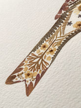 Load image into Gallery viewer, Original Pressed Plant Artwork -  'Mistle Thrush'
