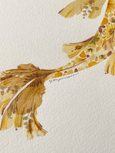 Load image into Gallery viewer, Original Pressed Plant Artwork -  &#39;Yellow Koi&#39;
