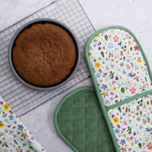 Load image into Gallery viewer, Flower Meadow Double Oven Gloves
