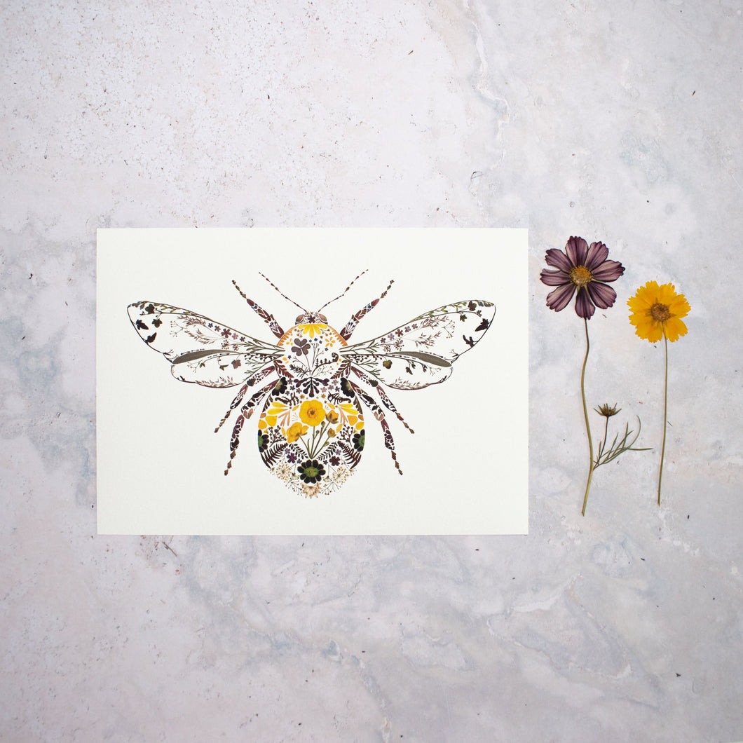 Buttercup Bumblebee Giclée Print - A4