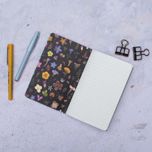 Load image into Gallery viewer, Three Bumblebees Stitched Small Notebook

