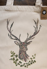 Load image into Gallery viewer, Organic Canvas Tote Bag - Stag Design
